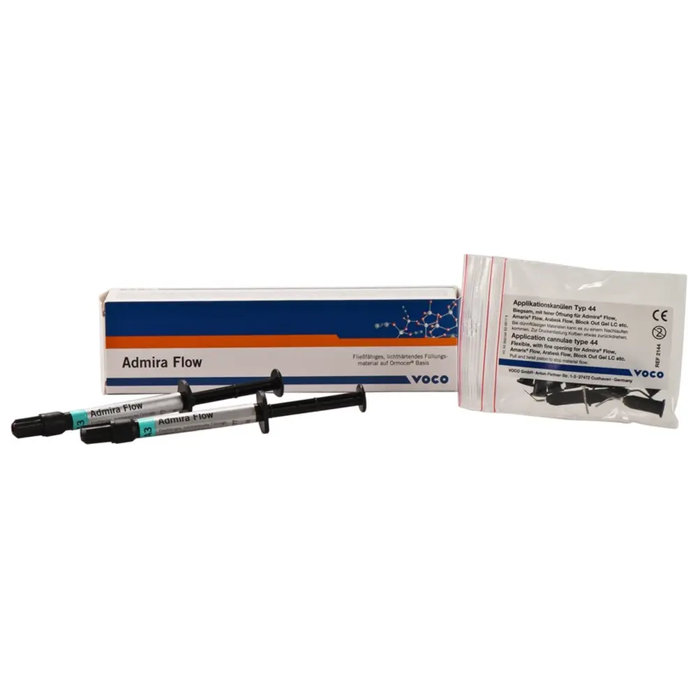 VOCO Admira® Flow - Packung 2 x 1,8 g Spritze A3, Applikationskanülen Typ 44