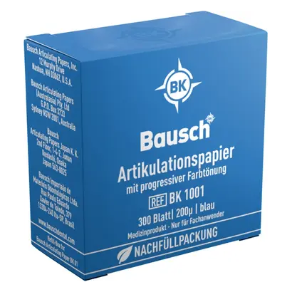 Dr. Jean Bausch GmbH & Co.KG Artikulationspapier 200my blau Refillbox BK1001 Napa