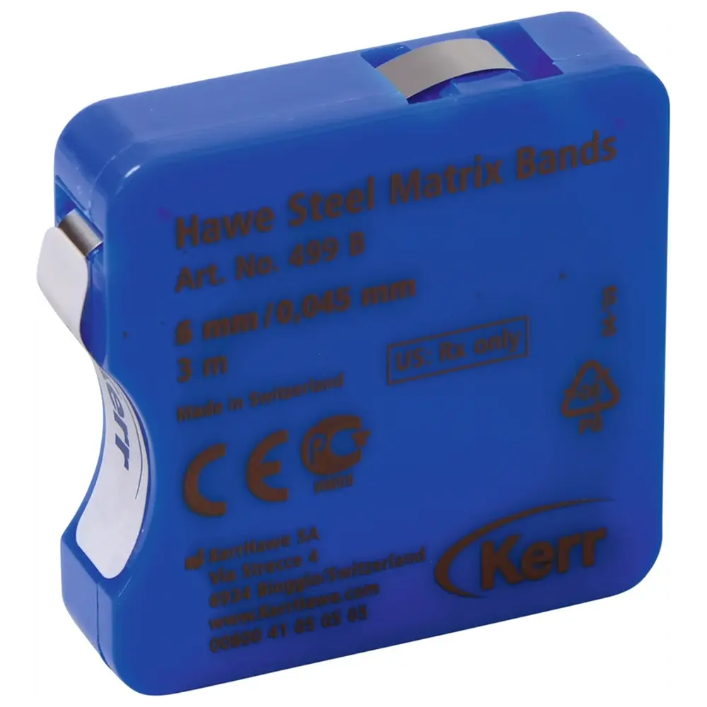 Kerr Stahl Matrizenbänder - Rolle 3 m Band Breite 6 mm, Stärke 0,045 mm