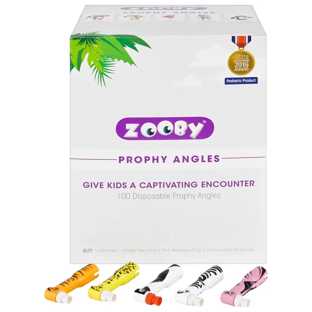 Young Dental Zooby® Kinder Einweg-Winkelstücke - Packung 100 Stück sortiert