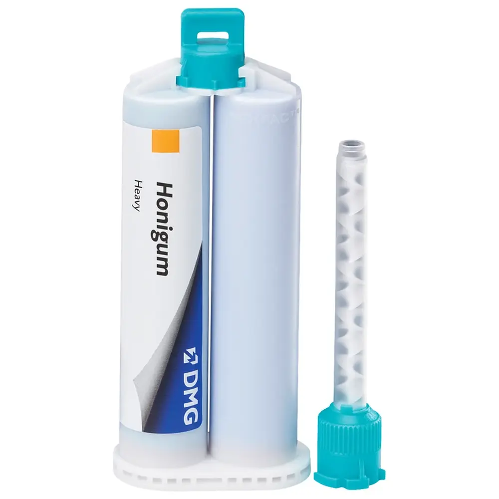 DMG Honigum Heavy - Packung 2 x 50 ml Doppelkartusche Heavy, 4 Automix-Tips