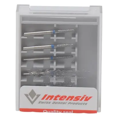 INTENSIV SA Diamanten 846 - Packung 6 Stück blau mittel, FG, Figur 545 Konus Kante rund, 6 mm, ISO 014