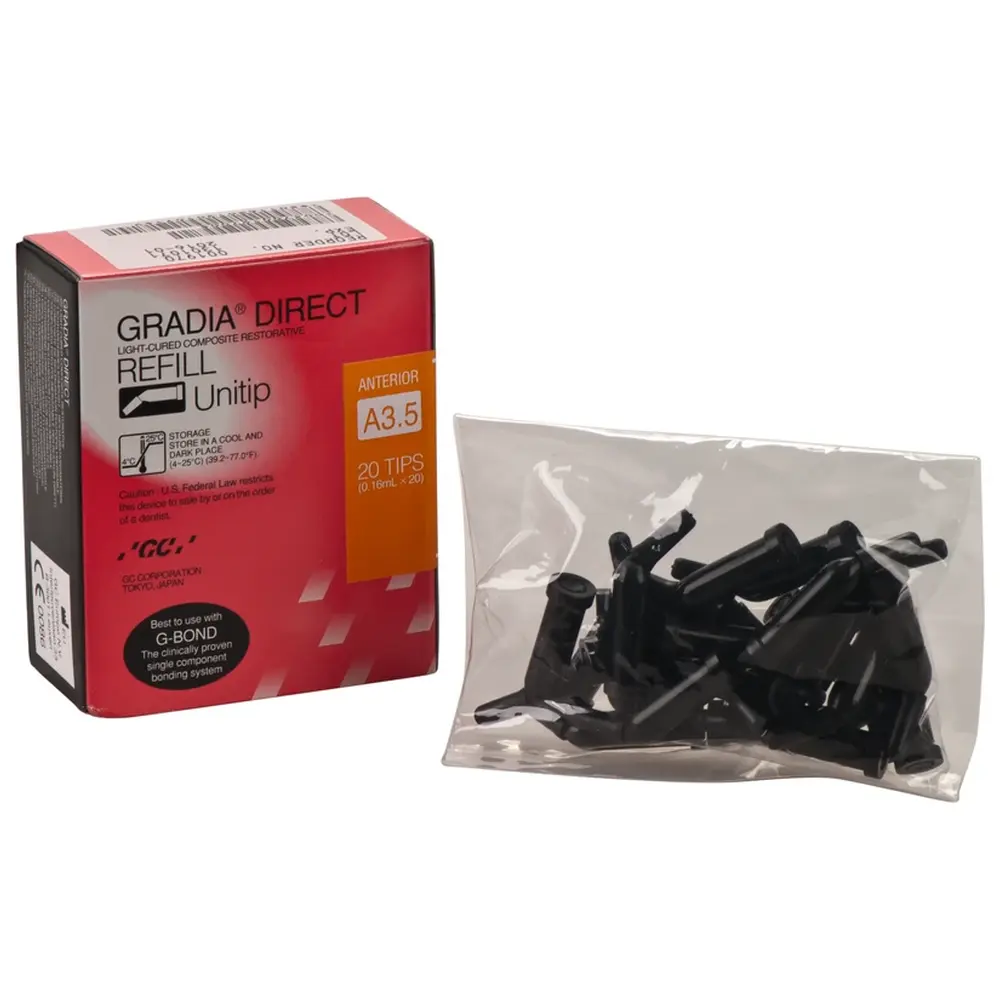GC GRADIA® DIRECT - Packung 20 x 0,24 g Unitip Anterior A3,5