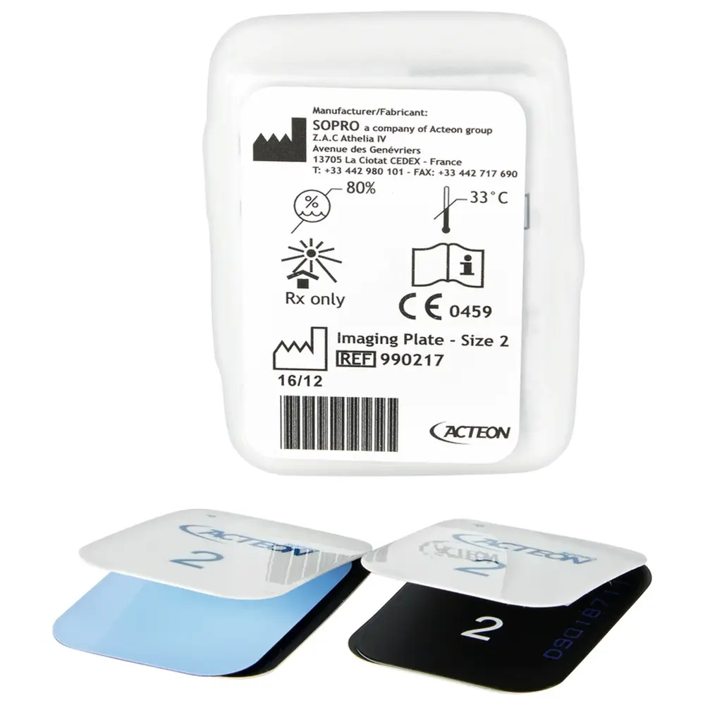 Satelec S.A.S. (ACTEON Group) – Standard-Speicherfolien - Packung 2 Speicherfolien Größe 2, 31 x 41 mm