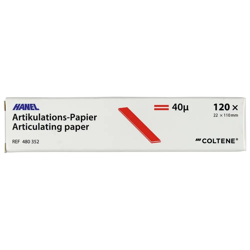 COLTENE HANEL Artikulations-Papier 40 µm - Packung 120 Streifen rot, 40 µm