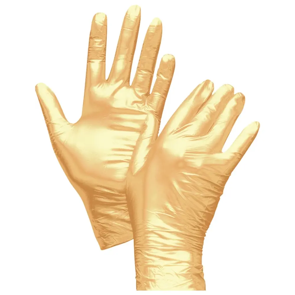Unigloves FANCY GOLD - Packung 100 Stück puderfrei, gold, S