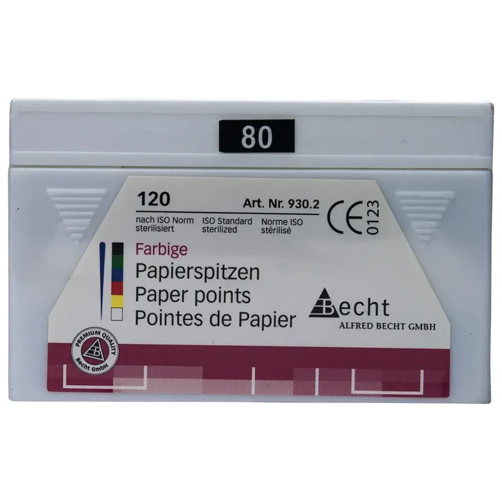Becht Papierspitzen farbig - Packung 120 Stück ISO 080