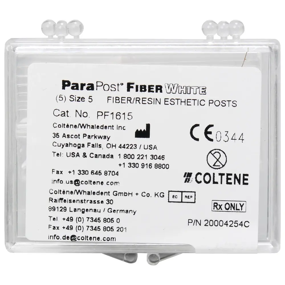 COLTENE ParaPost® FIBER WHITE - Packung 5 Stück Gr. 5, Ø 1,25 mm