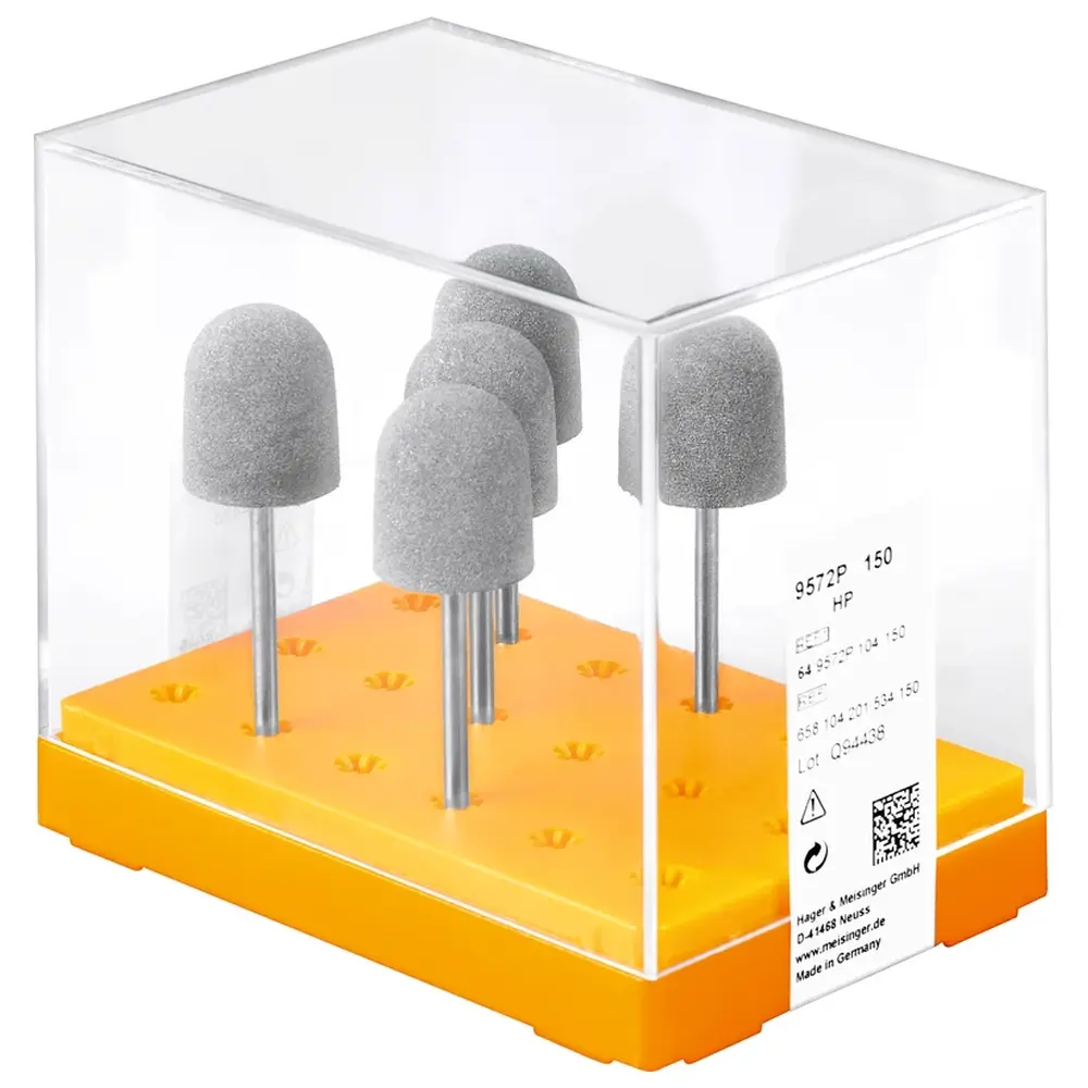 Hager & Meisinger Kunststoffpolierer 9572 - Packung 5 Stück grau, HP, Figur 201, 17 mm, ISO 150