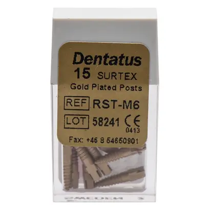 Dentatus AB DEN Surtex Wurzelstift vergoldet M6 Pa 15