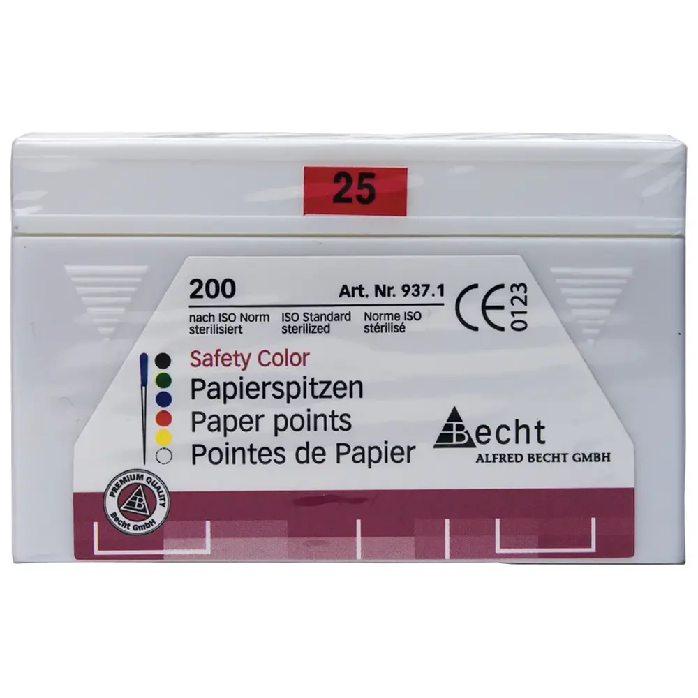 Becht Papierspitzen Safety Color - Packung 200 Stück ISO 025