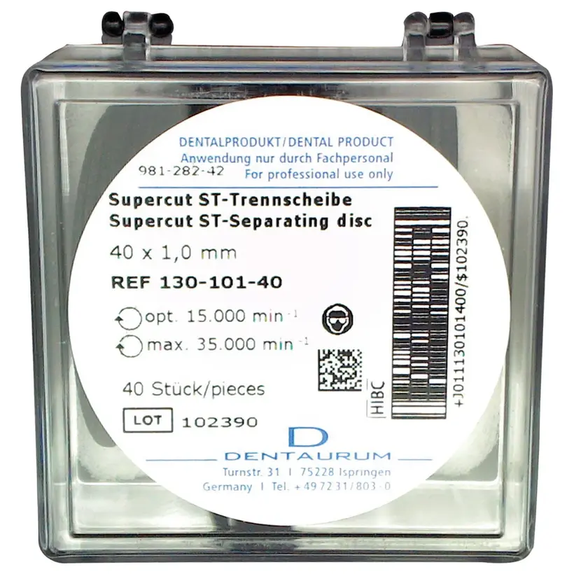 Dentaurum GmbH & Co. KG Supercut Trennscheiben S1mm D40mm Pa 40