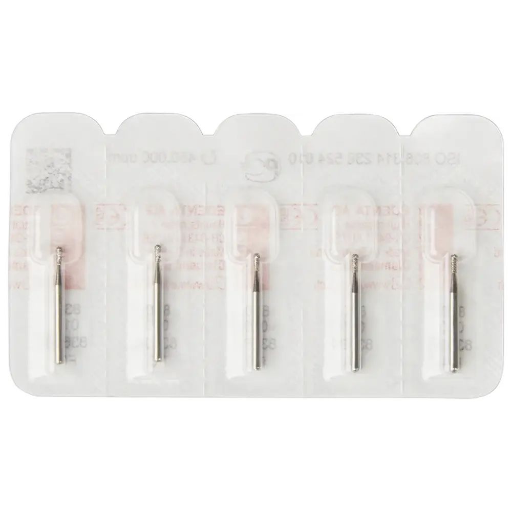 Edenta Diamanten 830 - Packung 5 Stück Standard, FG, Figur 238 Birne, 2,7 mm, ISO 010