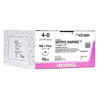Ethicon Inc. VICRYL RAPID ungef.70cm 4-0 RB1 PLUS gefl.Stärke 1,5 Pa 36