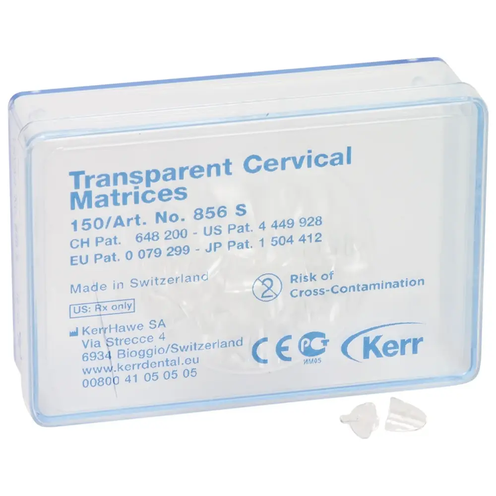 Kerr Zervikalmatrizen transparent - Packung 150 Matrizen Form 856 S