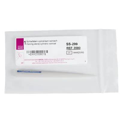 Kentzler-Kaschner KKD® Schleifsteine Arkansas - Stück SS-299 zylindrisch-konisch, 102 x Ø 9,5 mm
