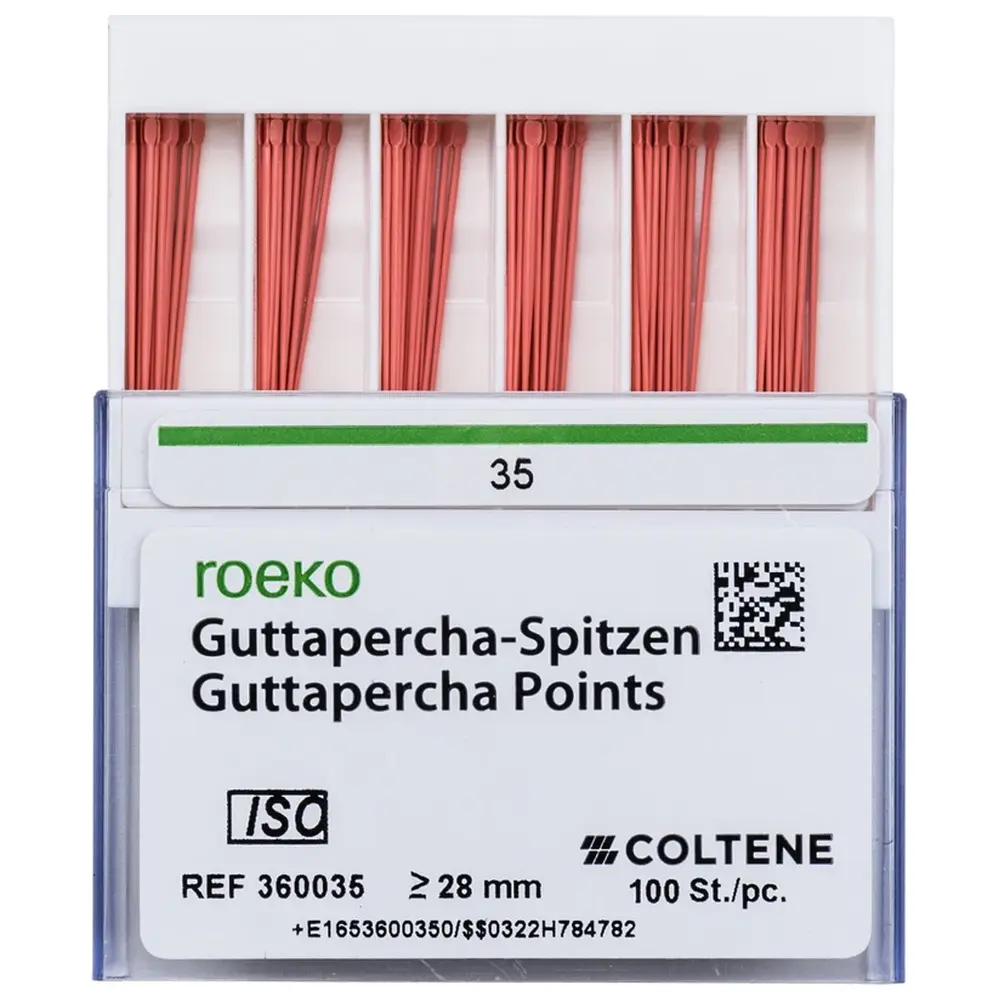 COLTENE roeko Guttapercha Spitzen - Packung 100 Stück ISO 035