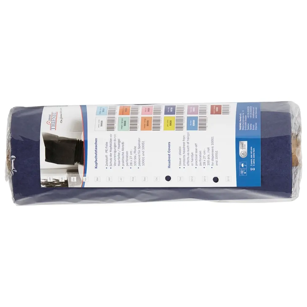 98427_Kopfschutztaschen__Rolle_100_Stueck_blau_28_x_25_cm THIENEL Dental Kopfschutztaschen - Rolle 100 Stück blau, 28 x 25 cm