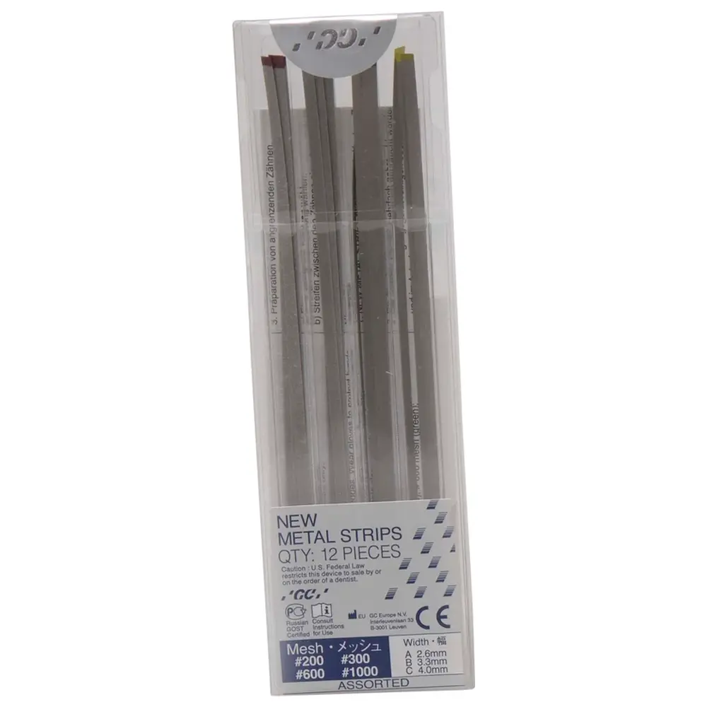 GC NEW METAL STRIPS - Sortiment 12 Stück pro Körnung und Breite