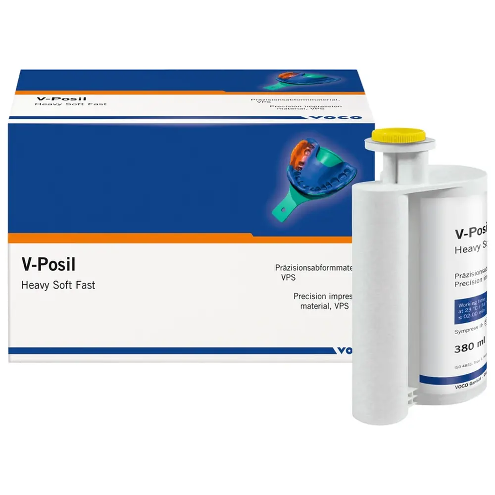 VOCO V-Posil Heavy Soft Fast - Packung 380 ml Doppelkartusche, 10 Mischkanülen Typ 31