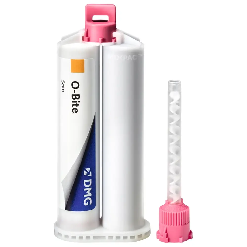 DMG O-Bite Scan - Packung 2 x 50 ml Doppelkartusche, 12 Automix Tips