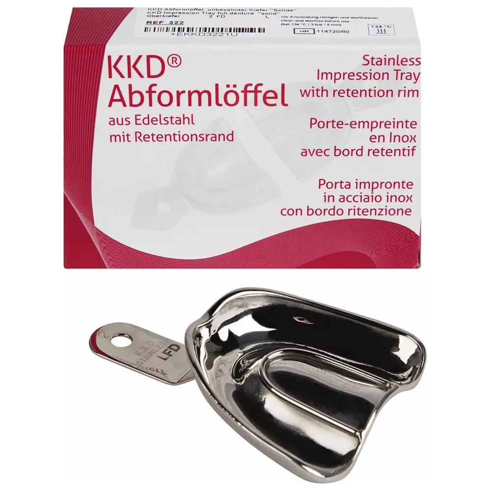 Kentzler-Kaschner KKD® Abformlöffel unbezahnt - Stück OK-2 FDL, voll