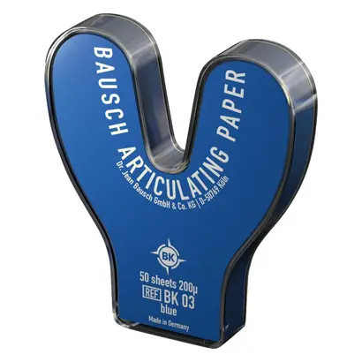 Dr. Jean Bausch GmbH & Co.KG Artikulationspapier 200my blau Hufeisen m.Spender BK3 Pa 50