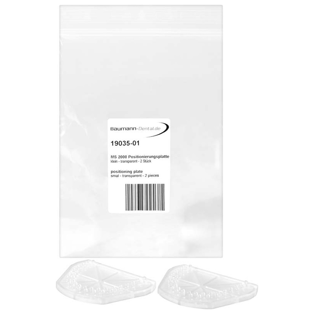 Baumann Dental Modellsystem 2000 Positionierungsplatte - Packung 2 Stück klein transparent