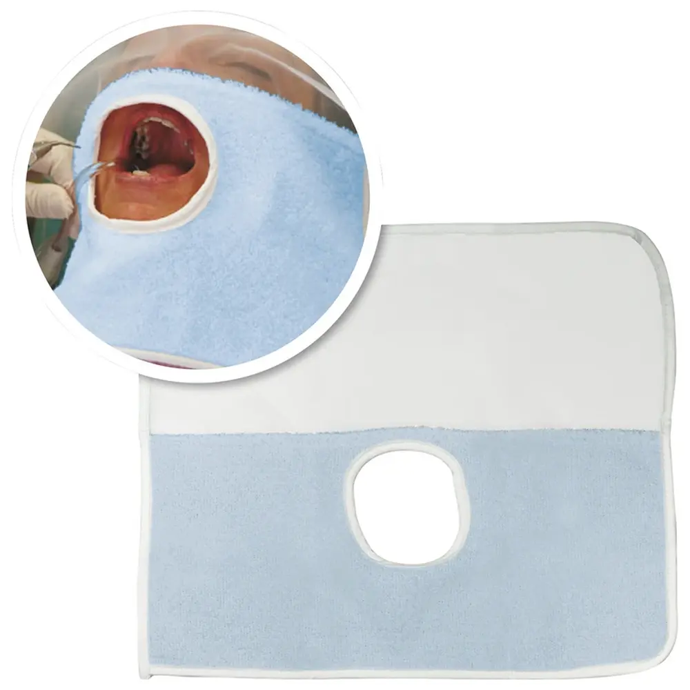 Medicom Frottee Gesichtsabdecktücher - Packung 12 Stück blau