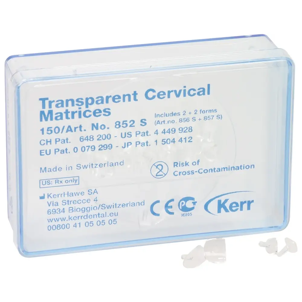 Kerr Zervikalmatrizen transparent - Packung 150 Matrizen Form 852 S