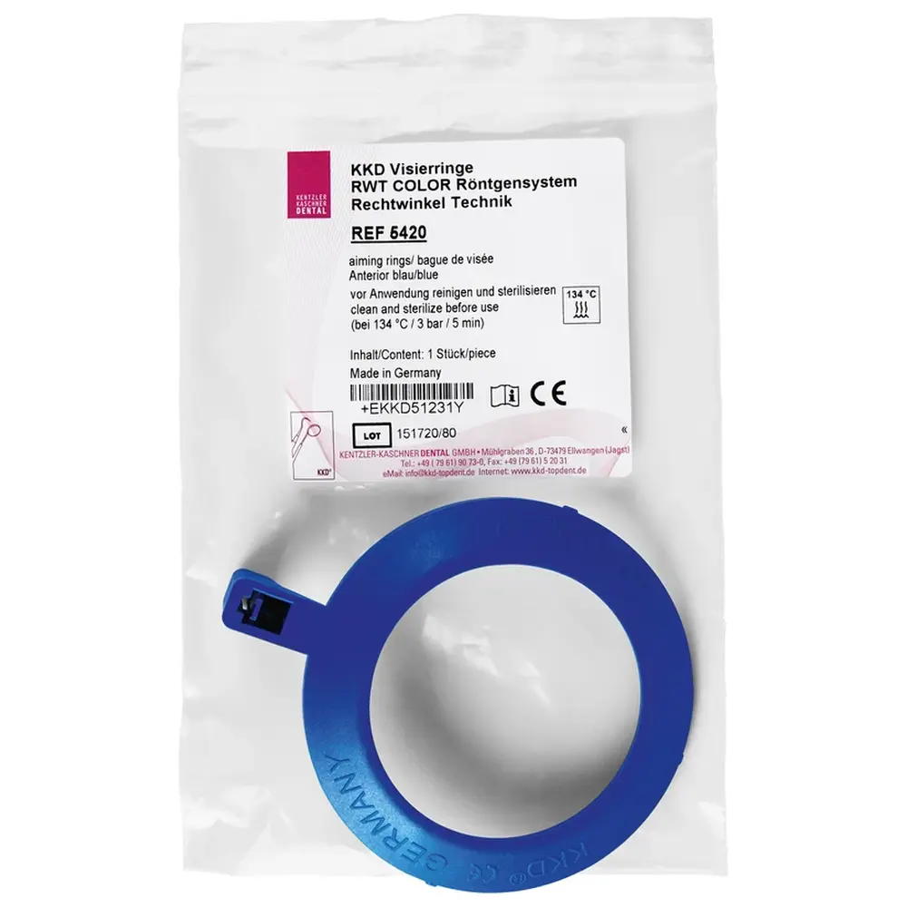 Kentzler-Kaschner RWT® COLOR - Stück Visierring, blau, Anterior