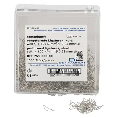 Dentaurum GmbH & Co. KG remanium Ligaturendraht vorgeformt D0,25mm kurz Pa 1000