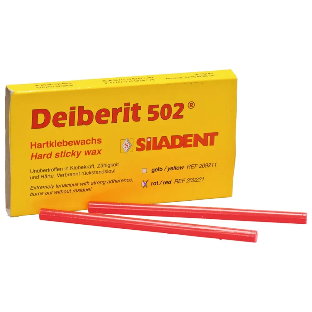 SILADENT Deiberit 502® - Packung 10 Stangen Hartklebewachs rot SILADENT Deiberit 502® - Packung 10 Stangen Hartklebewachs rot