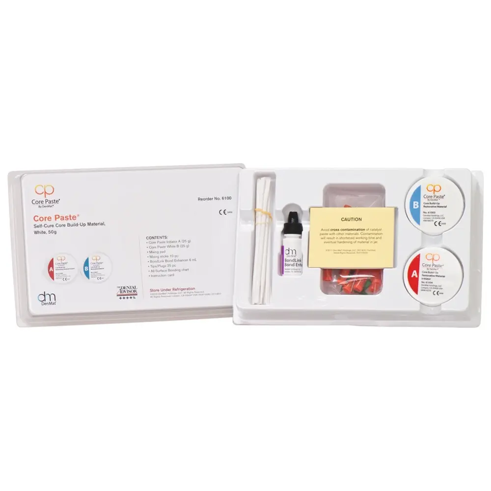 American Dental Core Paste - Kit 2 x 25 g Dose weiß, Zubehör
