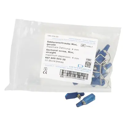 Dentaurum GmbH & Co. KG Sektorenschraube Edelstahl gerade mini Pa 10