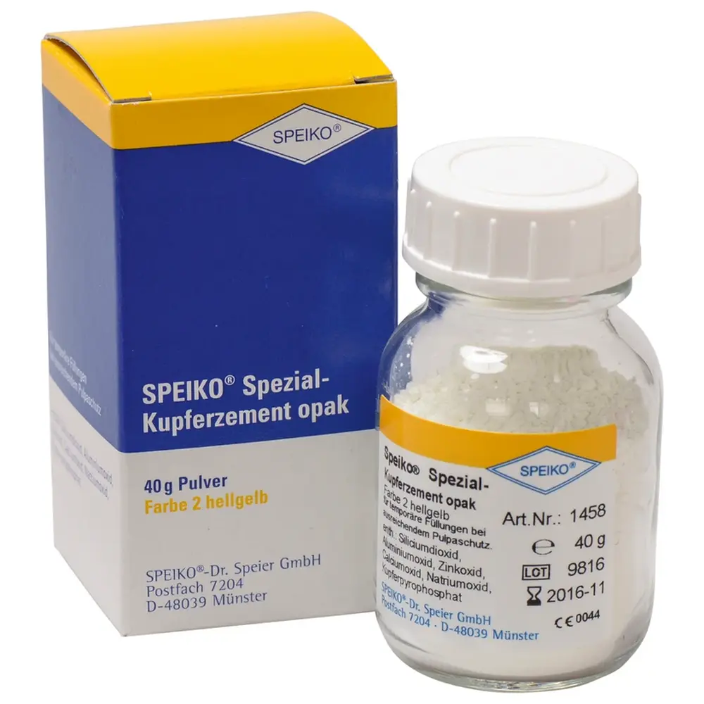 SPEIKO Spezial-Kupferzement opak - Flasche 40 g Pulver hellgelb