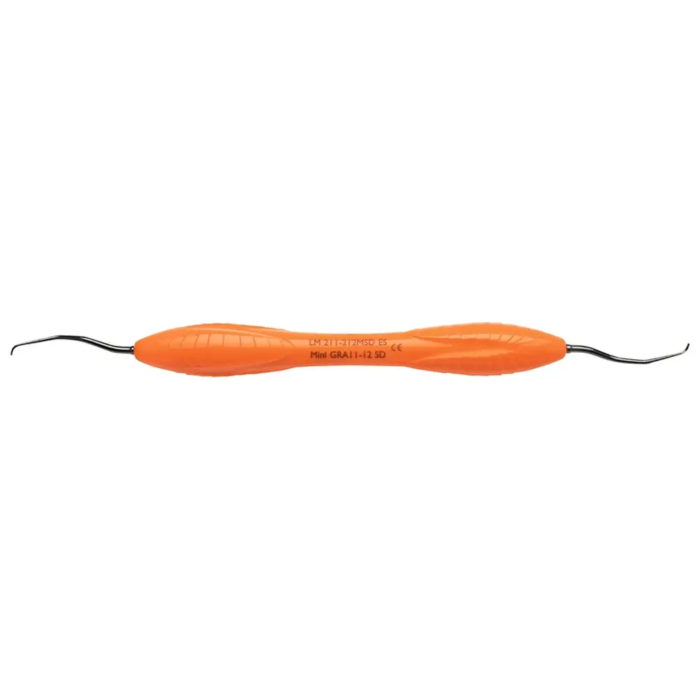 Medicom LM Sharp Diamond™ Mini Gracey - Stück Figur 11/12, Präm./Molaren, orange, LM-ErgoSense®-Griff
