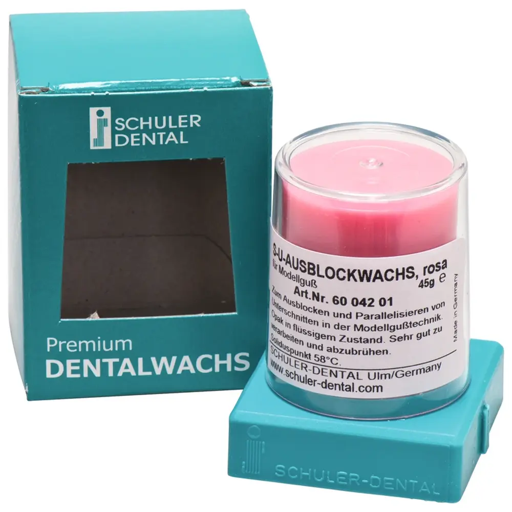 SCHULER-DENTAL S-U-Ausblockwachs - Stück rosa, für Modellguss SCHULER-DENTAL S-U-Ausblockwachs - Stück rosa, für Modellguss