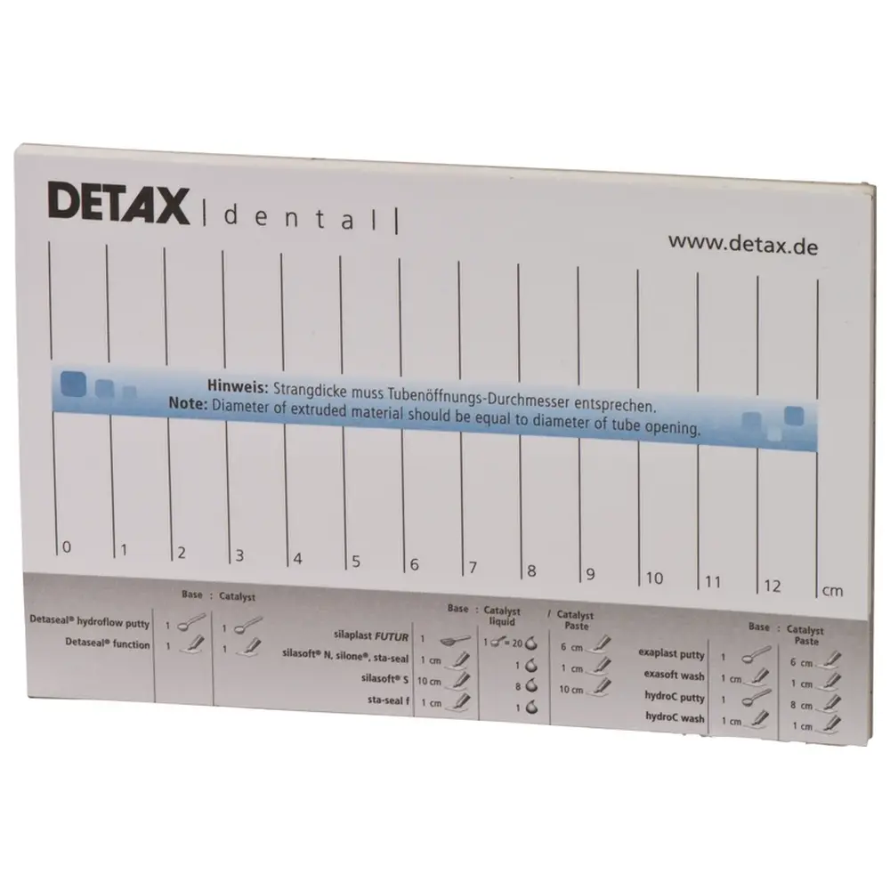 DETAX Anmischblock - Block 30 Blatt, Kunststoffbeschichtet, klein 145 x 95 mm
