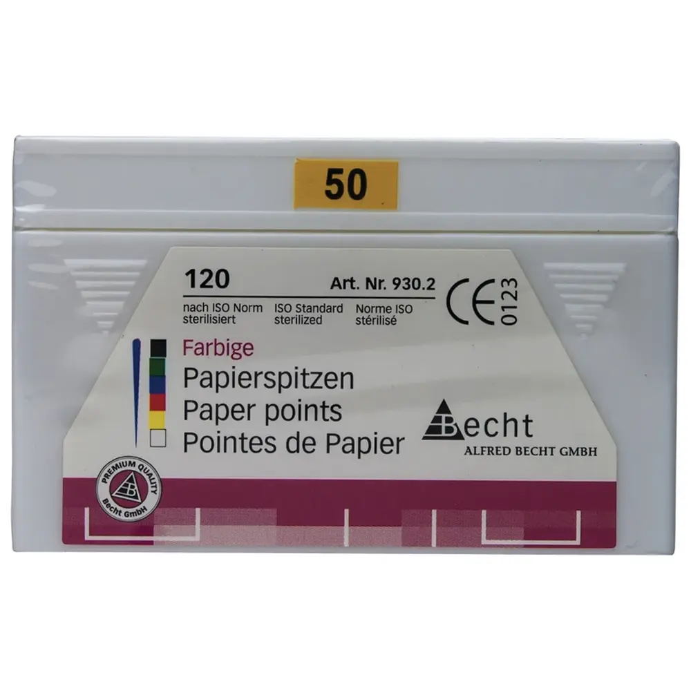 Becht Papierspitzen farbig - Packung 120 Stück ISO 050