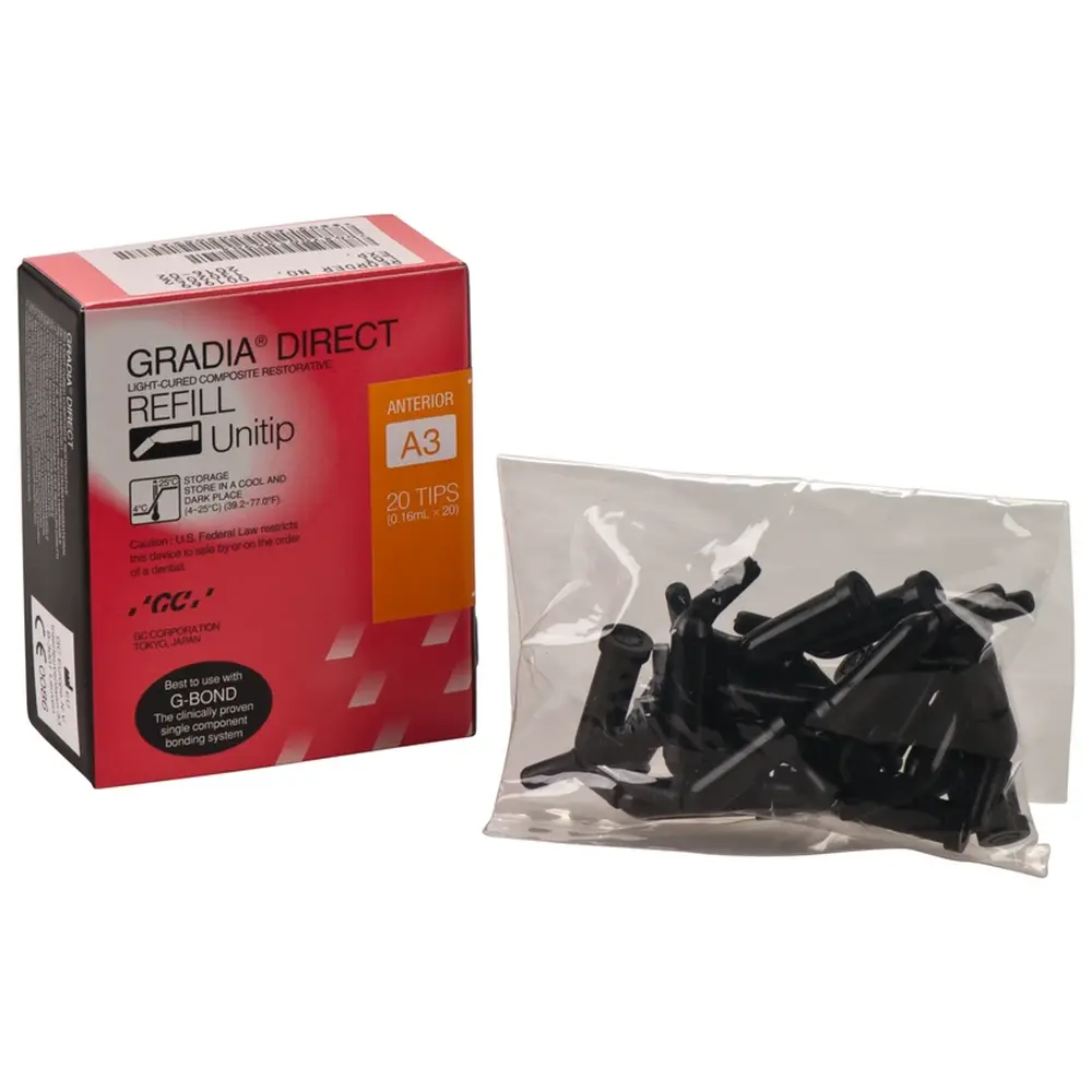 GC GRADIA® DIRECT - Packung 20 x 0,24 g Unitip Anterior A3