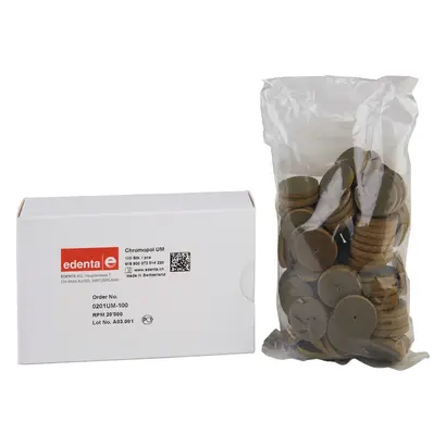 Edenta ChromoPol - Packung 100 Stück unmontiert, braun fein, Figur 372, 3 mm, ISO 220