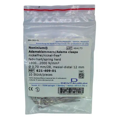 Dentaurum GmbH & Co. KG Noninium Adamsklammer L12mm Pa 10