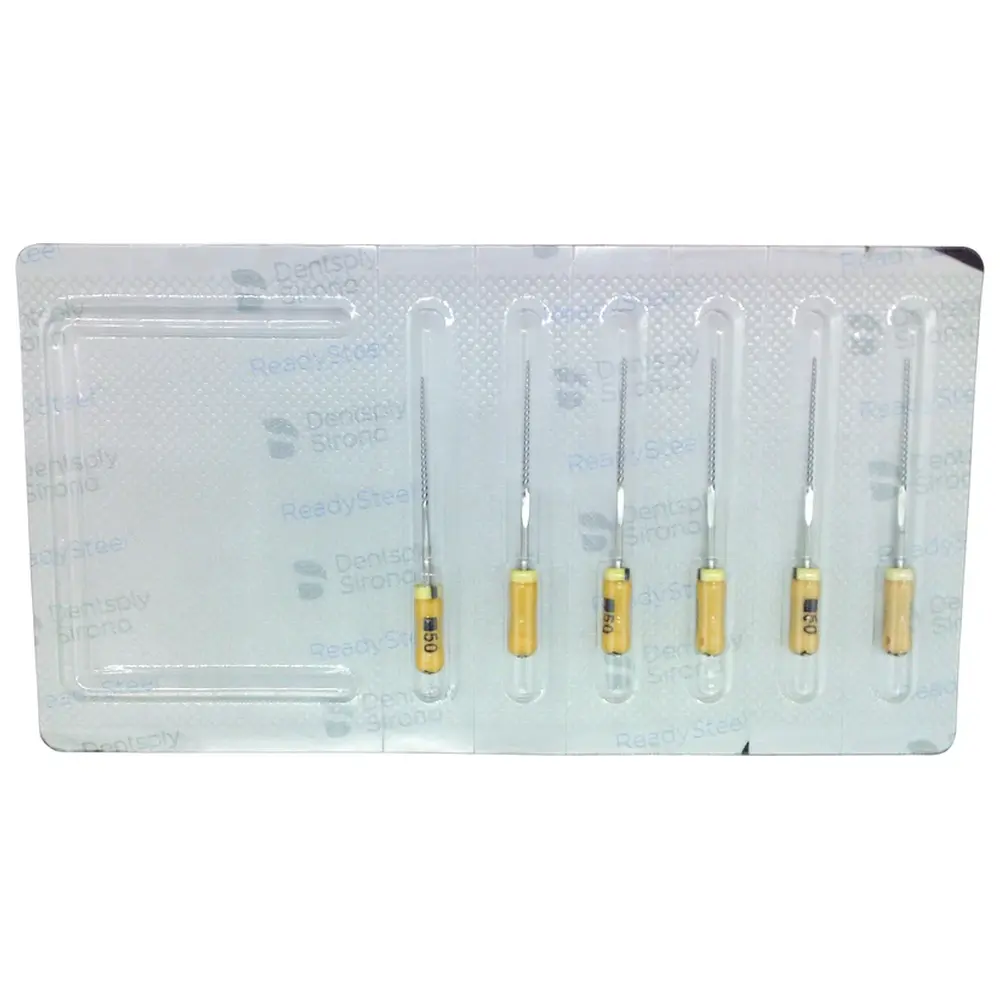 Dentsply Sirona READYSTEEL K-Files - Packung 6 Stück 28 mm ISO 050