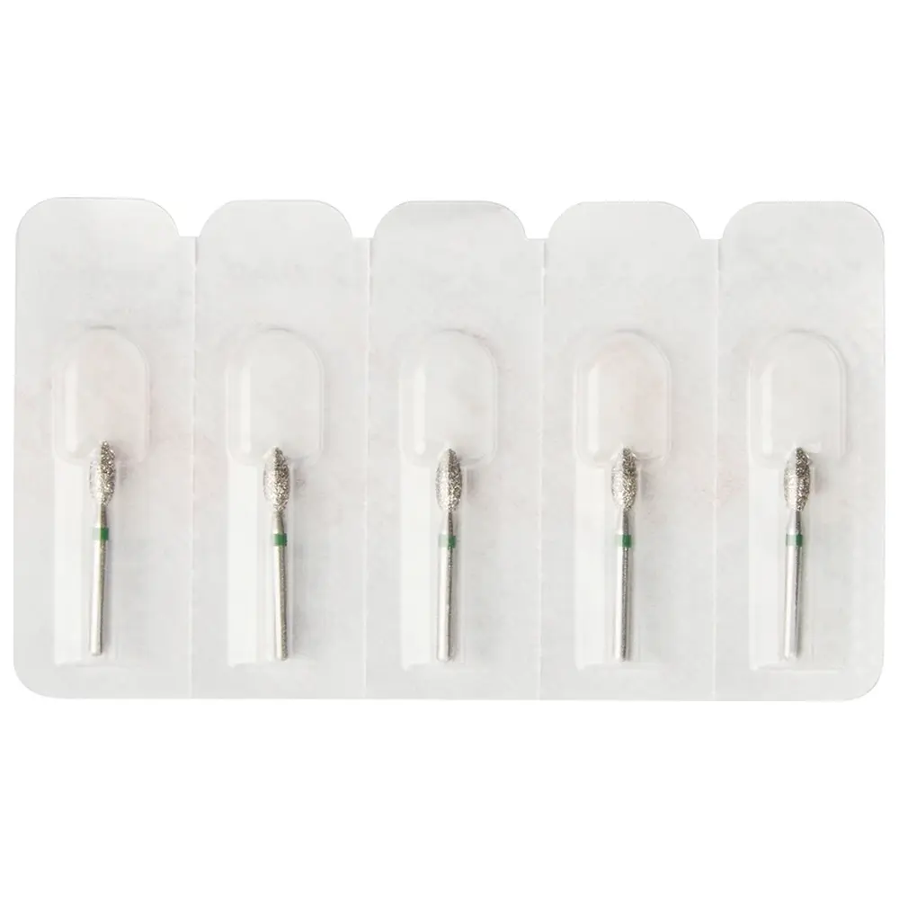 Edenta Diamanten 369 - Packung 5 Stück grün grob, FG, Figur 263 Knospe, 5,5 mm, ISO 025