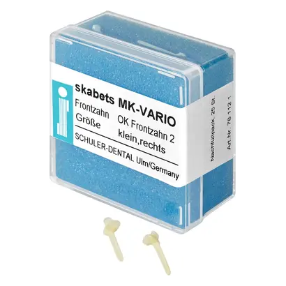 SCHULER-DENTAL skabets MK-VARIO - Nachfüllpackung 25 Stück Oberkiefer Frontzahn 2 klein rechts
