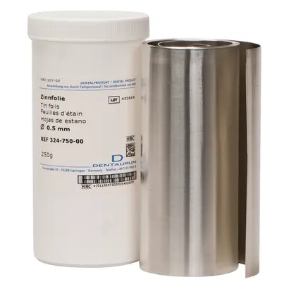 Dentaurum GmbH & Co. KG Zinnfolie L68cm S0,50mm Ro 250g