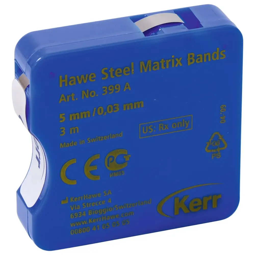 Kerr Stahl Matrizenbänder - Rolle 3 m Band Breite 5 mm, Stärke 0,03 mm