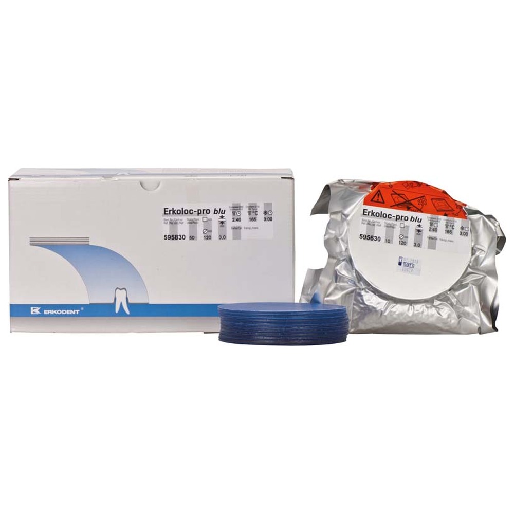 ERKODENT Erkoloc-pro blu - Packung 50 Stück Ø 120 mm, Stärke 3 mm