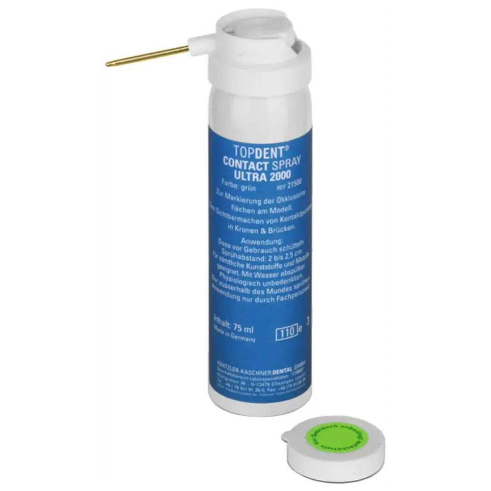 Kentzler-Kaschner TOPDENT Contact Spray Ultra 2000 - Spraydose 75 ml grün, mit Messingdüse